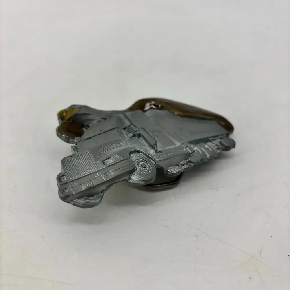 Semi Truck Trucker Belt Buckle Flying Enamel Eagle Pewter Streetwear